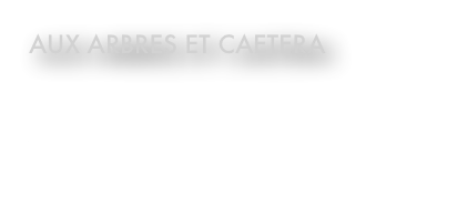 AUX ARBRES et caetera 

1 poème autour des travaux de J.Ph. BURNEL et de N. HARDY  (page 14 du catalogue, mai 2010).